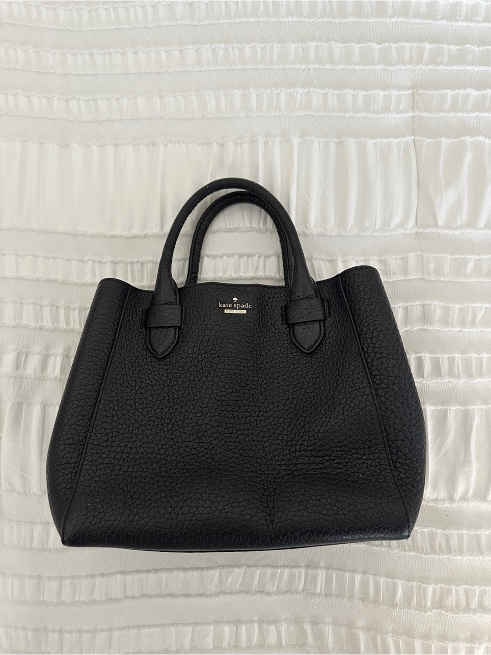 kate spade Black Pebbled Leather Tote
